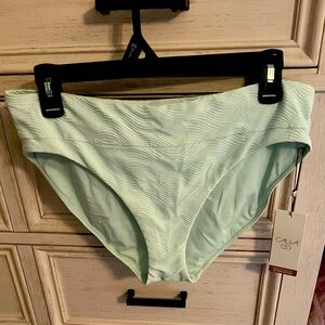 NWT- Womens Calia Carrie Underwood swim suit bottoms M . Beautiful mint color